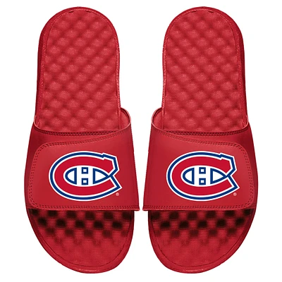 Youth ISlide Red Montreal Canadiens Primary Logo Slide Sandals