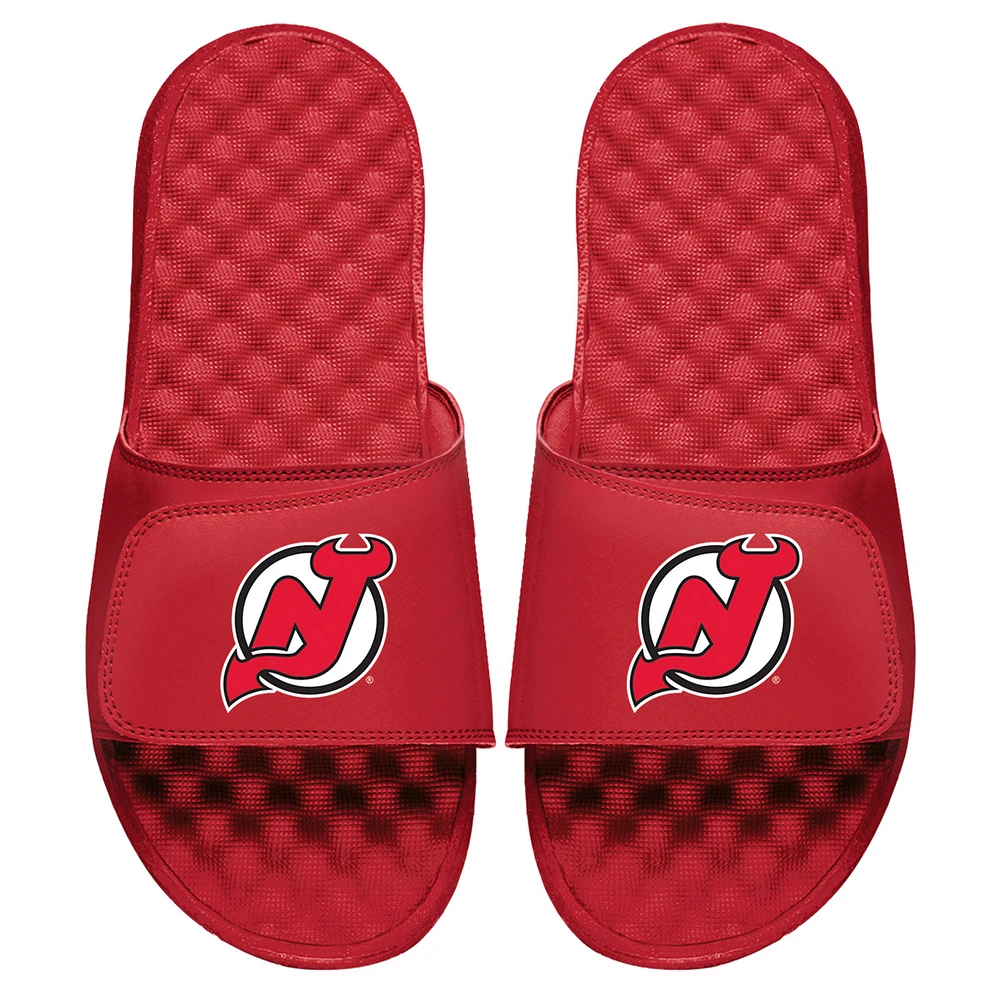 Youth ISlide Red New Jersey Devils Primary Logo Slide Sandals