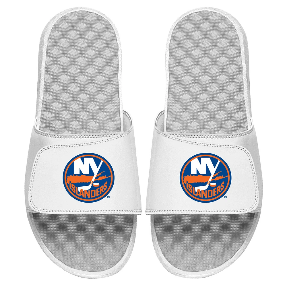 Youth ISlide White New York Islanders Primary Logo Slide Sandals