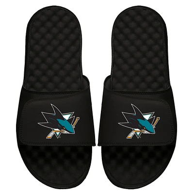Youth ISlide Black San Jose Sharks Primary Logo Slide Sandals