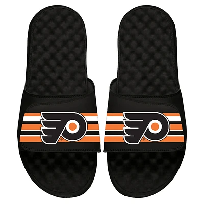 Youth ISlide Black Philadelphia Flyers Stripe Logo Slide Sandals