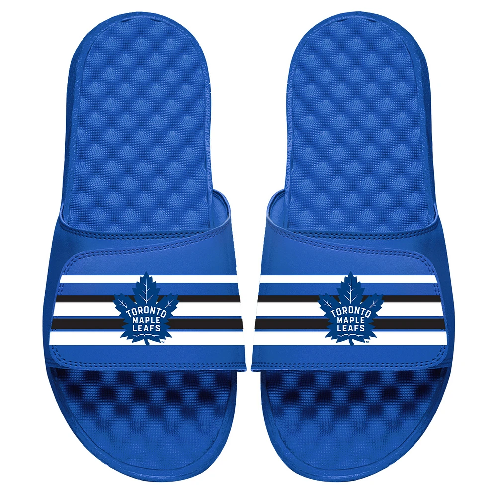 Youth ISlide Royal Toronto Maple Leafs Stripe Logo Slide Sandals
