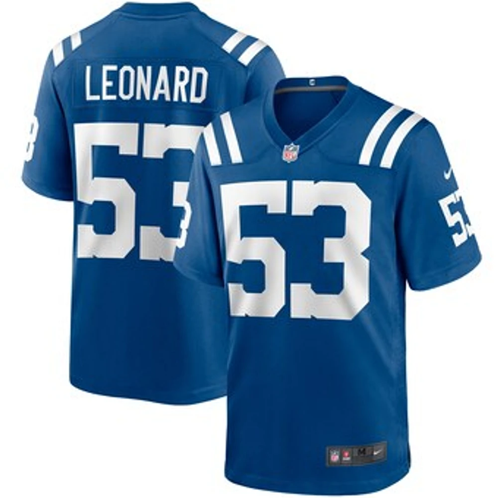 Men's Nike Shaquille Leonard Royal Indianapolis Colts Game Player - Jersey
