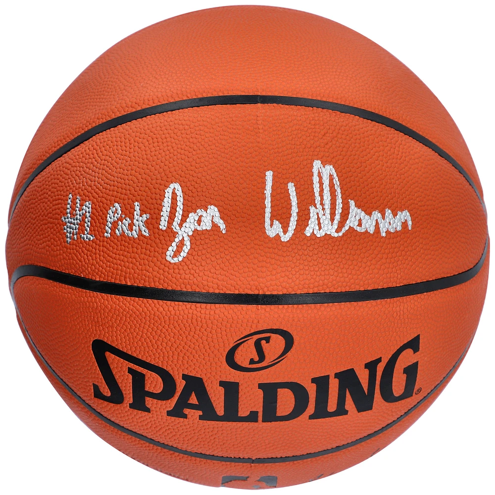 Zion Williamson New Orleans Pelicans Autographed Spalding Indoor/Outdoor Basketball with "2019 #1 Draft Pick" Inscription