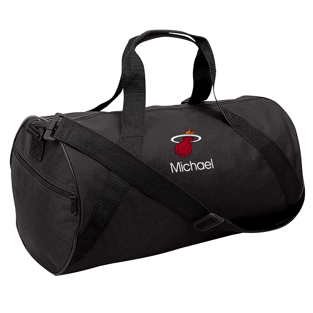 Youth Black Miami Heat Personalized Duffle Bag