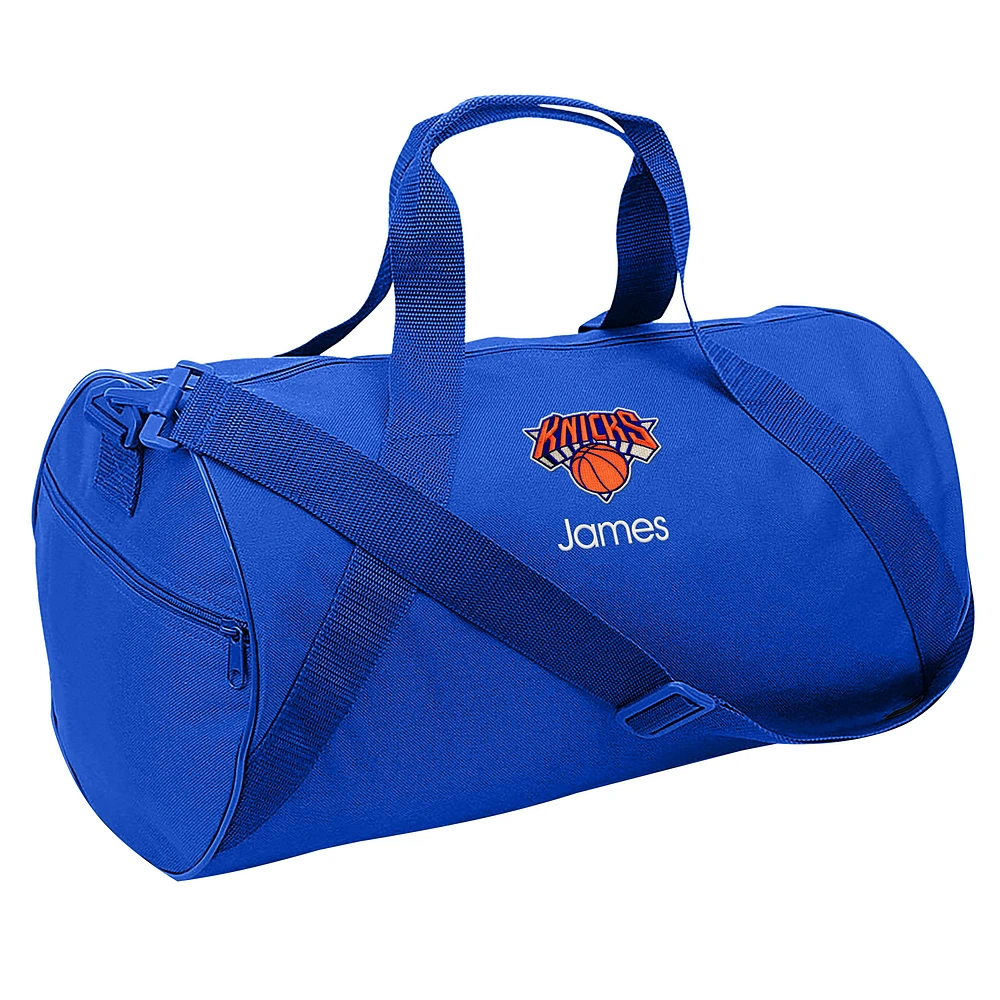 Youth Blue New York Knicks Personalized Duffle Bag