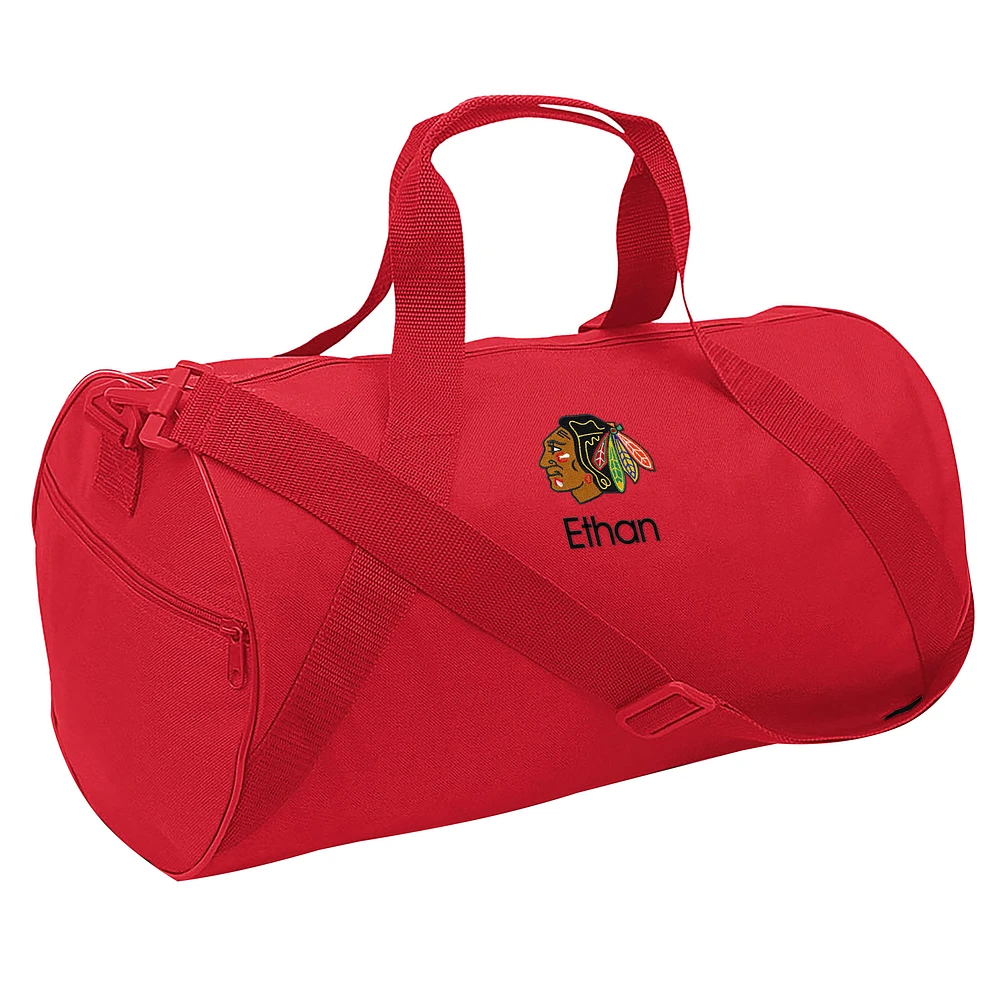 Youth Chicago Blackhawks Personalized Duffle Bag