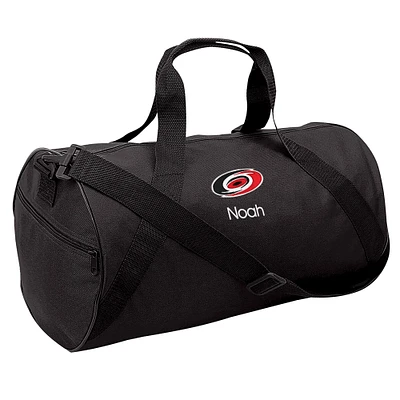 Youth Black Carolina Hurricanes Personalized Duffle Bag