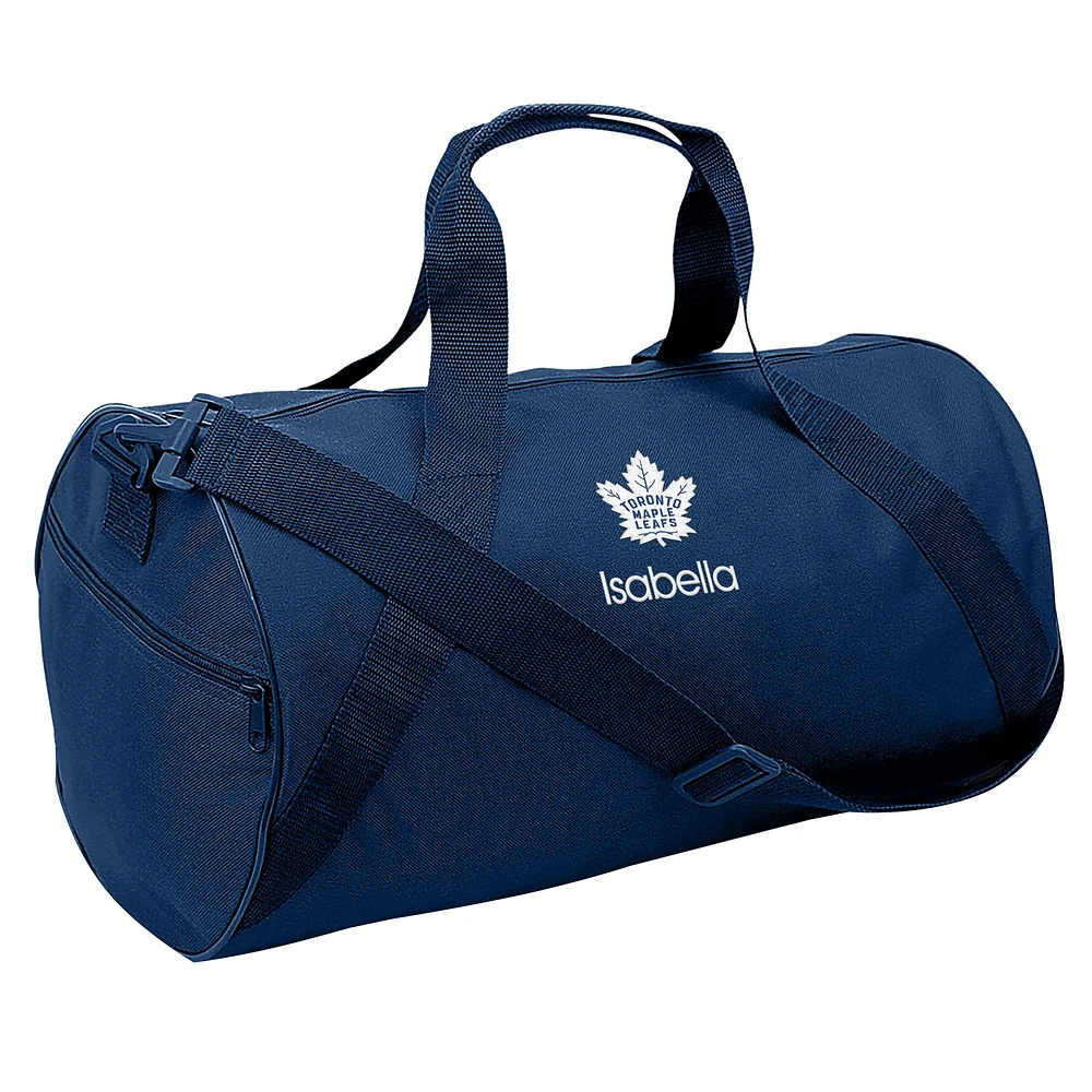 Youth Navy Toronto Maple Leafs Personalized Duffle Bag