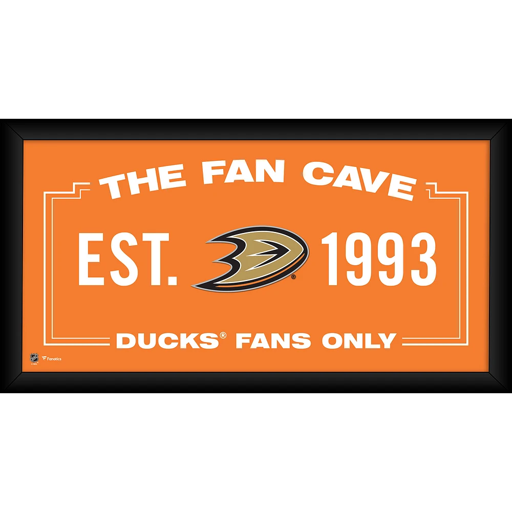 Anaheim Ducks Framed 10" x 20" Fan Cave Collage