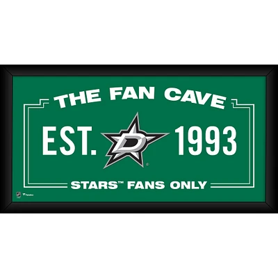 Dallas Stars Framed 10" x 20" Fan Cave Collage