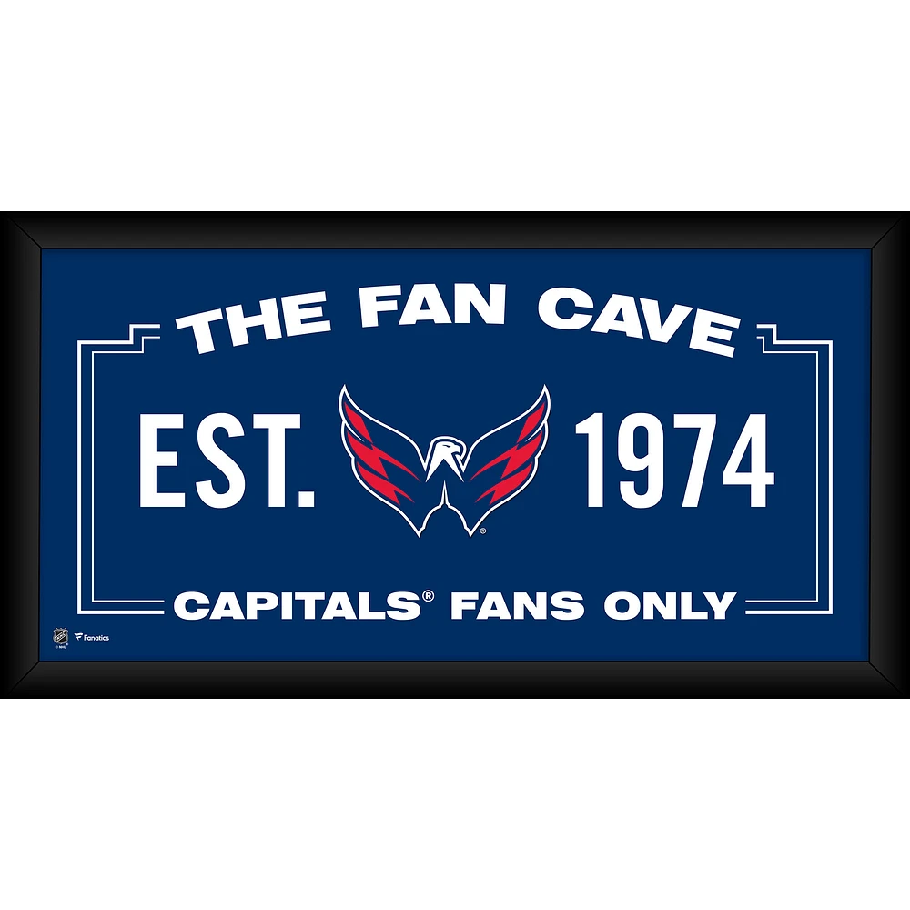Washington Capitals Framed 10" x 20" Fan Cave Collage