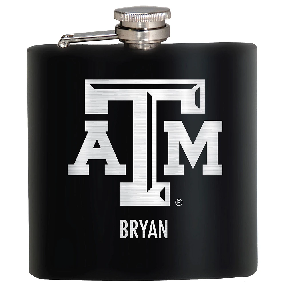 Black Texas A&M Aggies 6oz. Personalized Stealth Hip Flask
