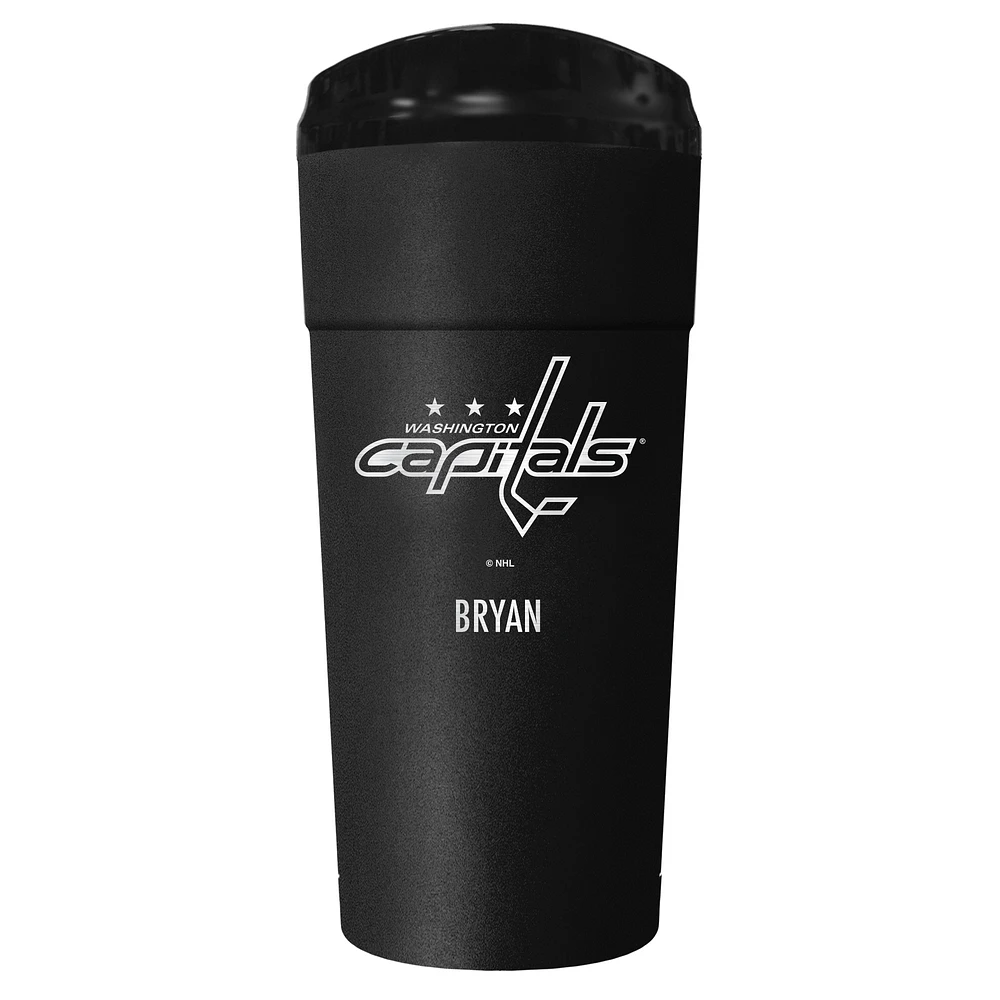 Black Washington Capitals 24oz. Personalized Stealth Travel Tumbler