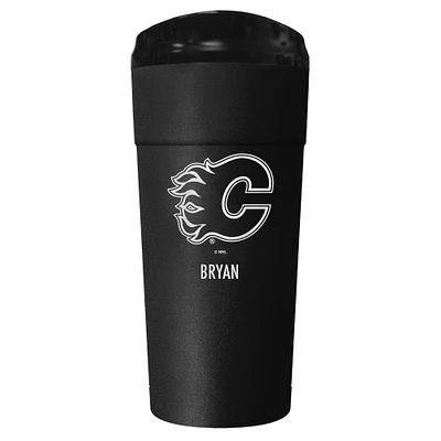 Black Calgary Flames 24oz. Personalized Stealth Travel Tumbler