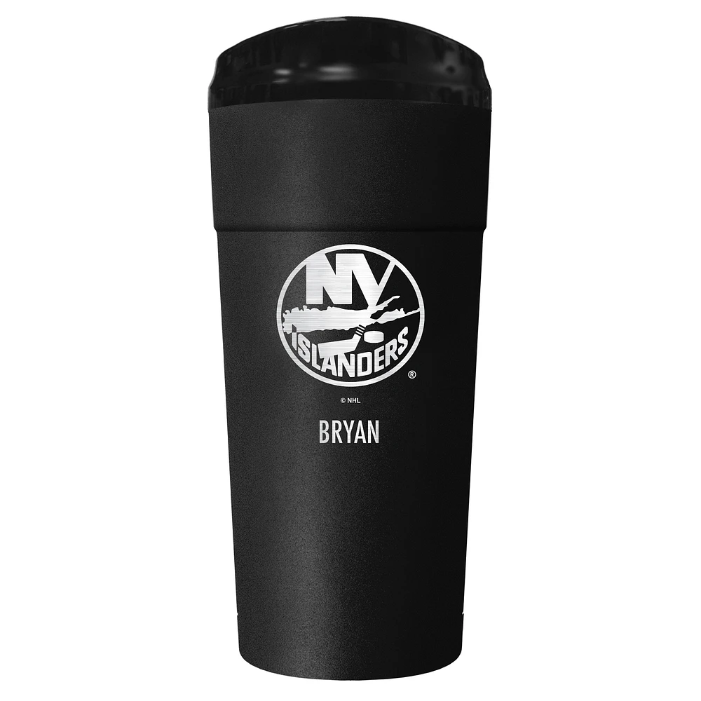 Black New York Islanders 24oz. Personalized Stealth Travel Tumbler