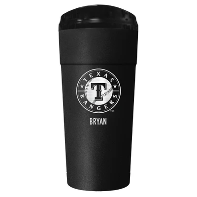 Black Texas Rangers 24oz. Personalized Stealth Travel Tumbler