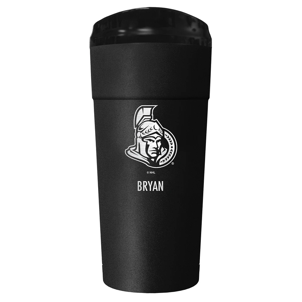 Black Ottawa Senators 24oz. Personalized Stealth Travel Tumbler