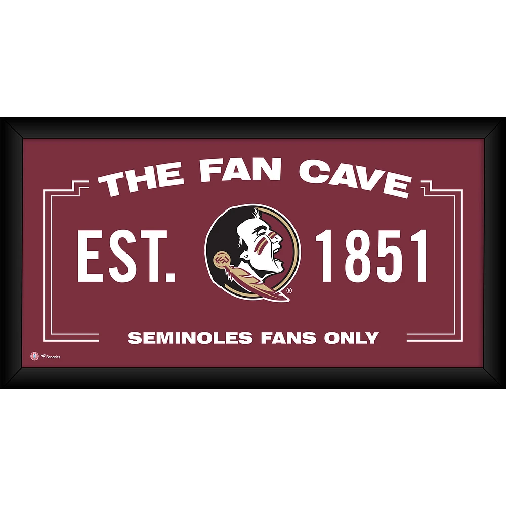 Florida State Seminoles Framed 10" x 20" Fan Cave Collage