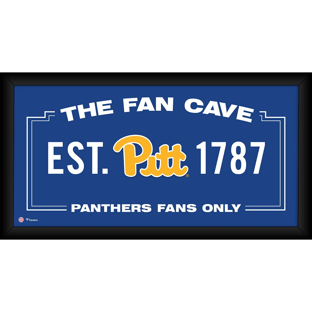 Pittsburgh Panthers Framed 10" x 20" Fan Cave Collage