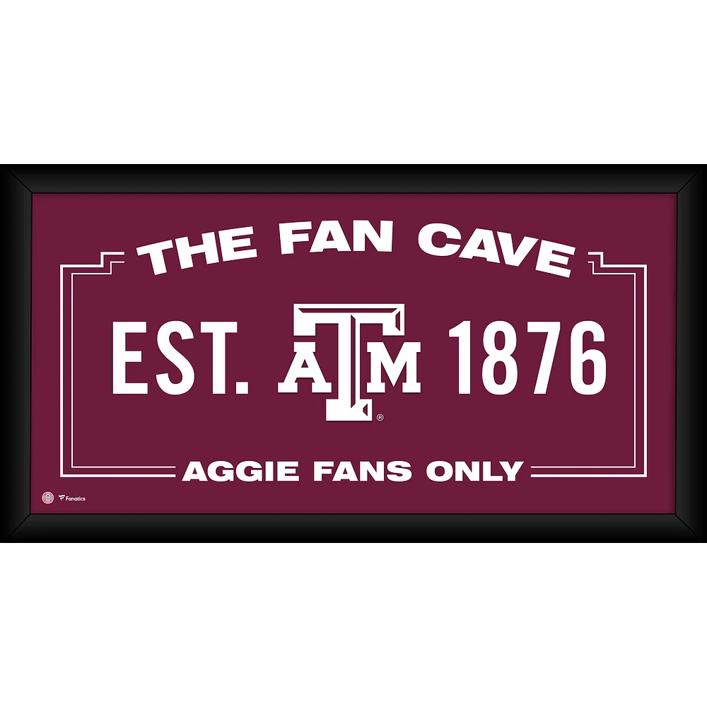 Texas A&M Aggies Framed 10" x 20" Fan Cave Collage