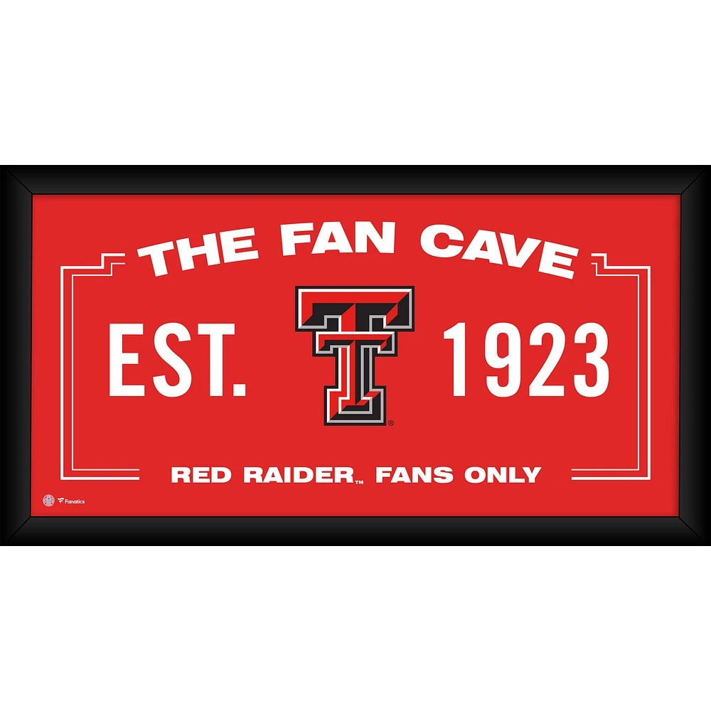 Texas Tech Raiders Framed 10" x 20" Fan Cave Collage