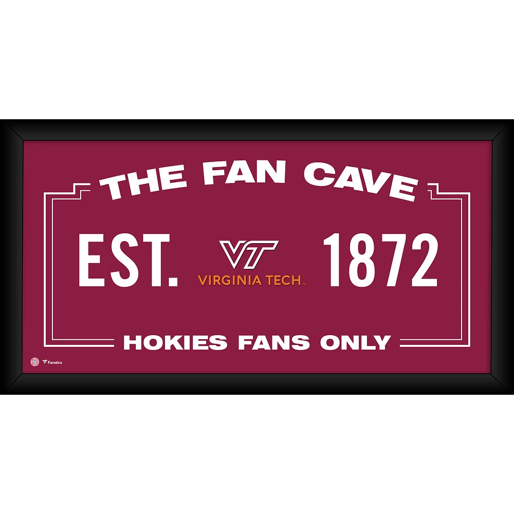 Virginia Tech Hokies Framed 10" x 20" Fan Cave Collage