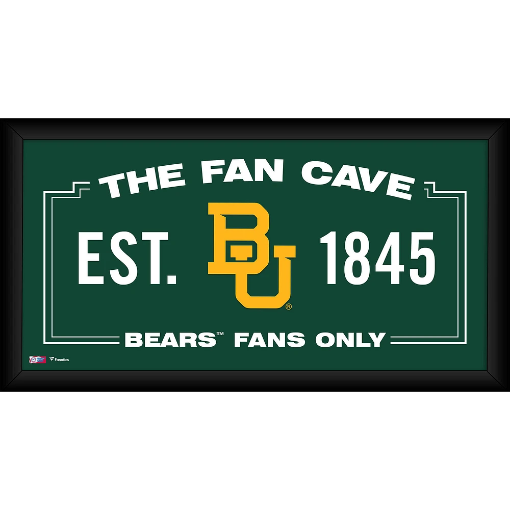 Baylor Bears Framed 10" x 20" Fan Cave Collage
