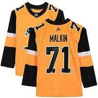 Evgeni Malkin Pittsburgh Penguins Autographed Gold Adidas Authentic Jersey