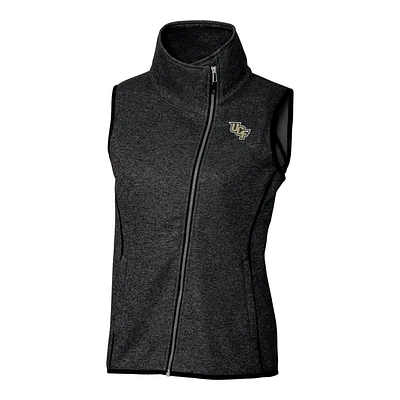 Women's Cutter & Buck Gray UCF Knights Mainsail Full-Zip Vest