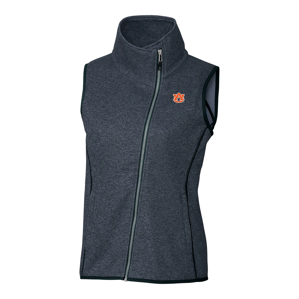 Women's Cutter & Buck Navy Auburn Tigers Mainsail Full-Zip Vest