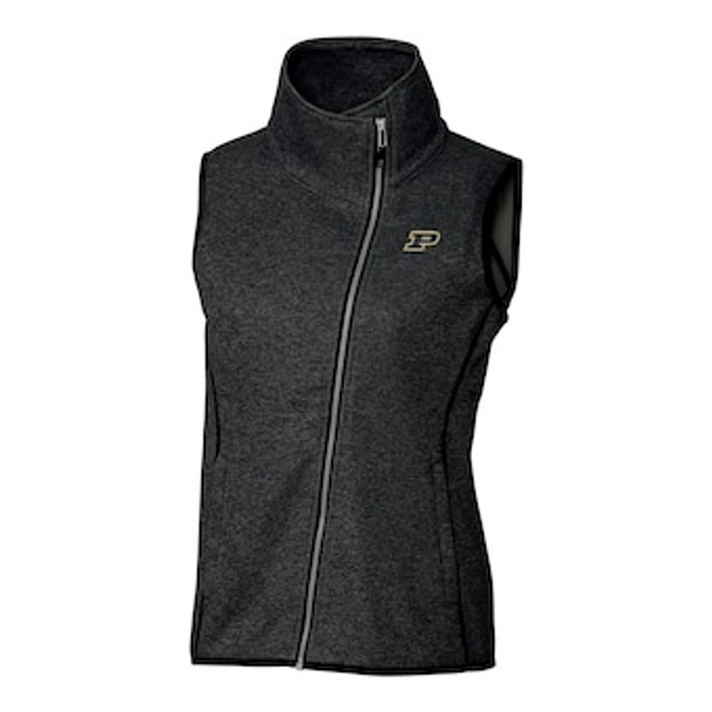 Women's Cutter & Buck Gray Purdue Boilermakers Mainsail Full-Zip Vest