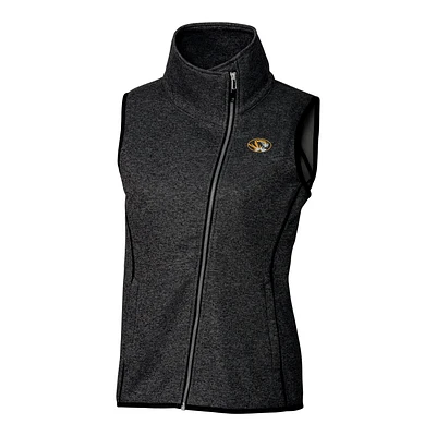 Women's Cutter & Buck Gray Missouri Tigers Mainsail Full-Zip Vest