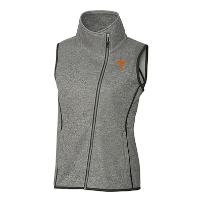 Women's Cutter & Buck Gray Tennessee Volunteers Mainsail Full-Zip Vest