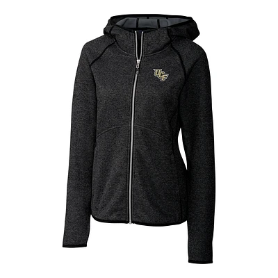 Women's Cutter & Buck Gray UCF Knights Mainsail Hooded Full-Zip Jacket