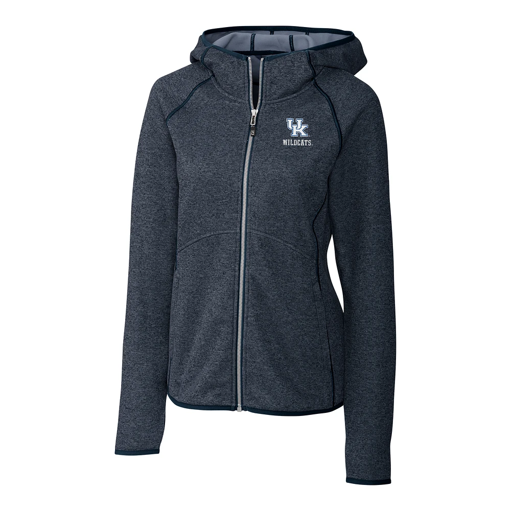Women's Cutter & Buck Blue Kentucky Wildcats Mainsail Hooded Full-Zip Jacket
