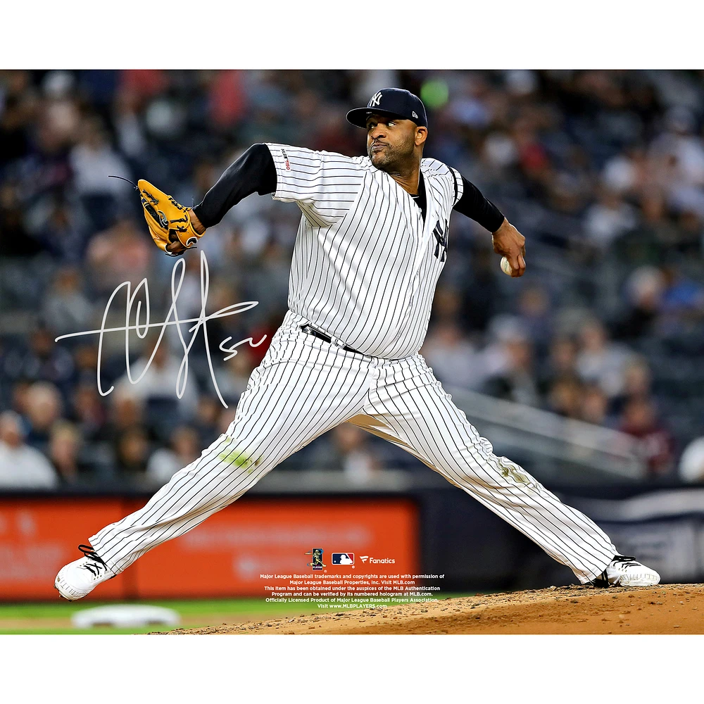 CC Sabathia New York Yankees Autographed 8'' x 10'' Final Start Throwing Photograph