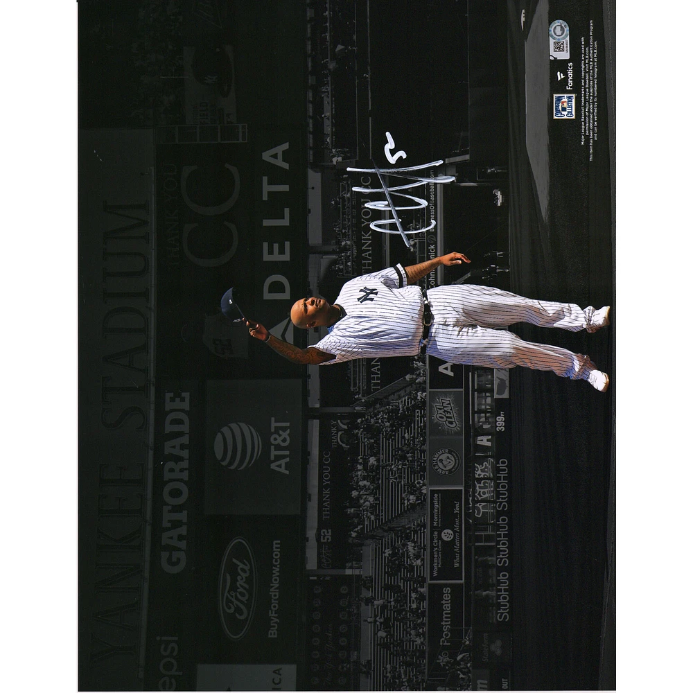 CC Sabathia New York Yankees Autographed 11" x 14" Cap Tip Spotlight Photograph