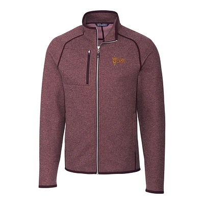 Men's Cutter & Buck Maroon Arizona State Sun Devils Mainsail Full-Zip Jacket