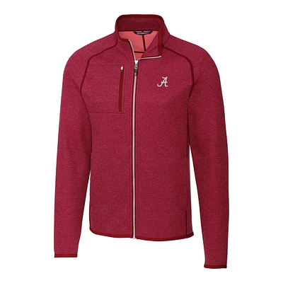 Men's Cutter & Buck Crimson Alabama Tide Mainsail Full-Zip Jacket