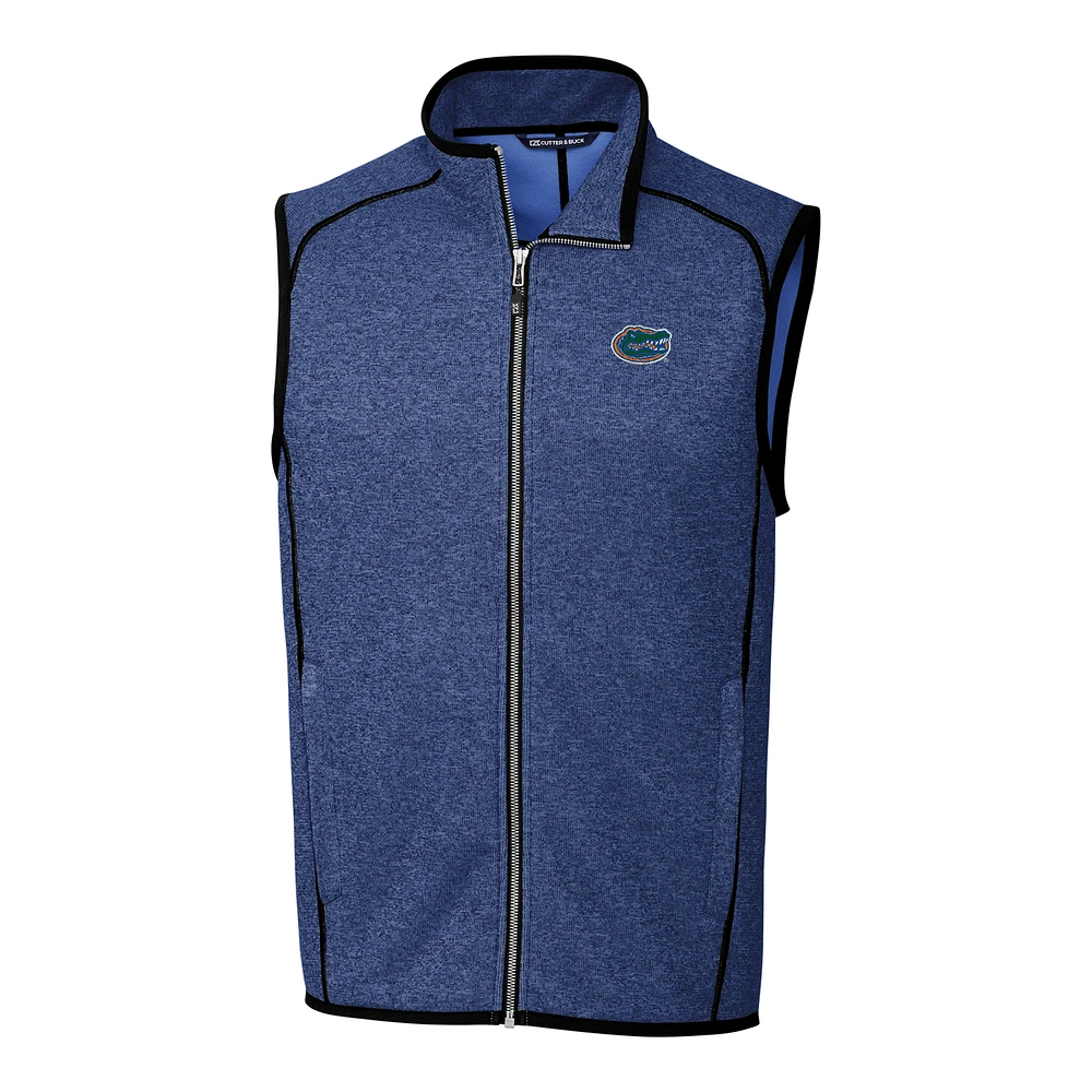 Men's Cutter & Buck Blue Florida Gators Mainsail Full-Zip Vest