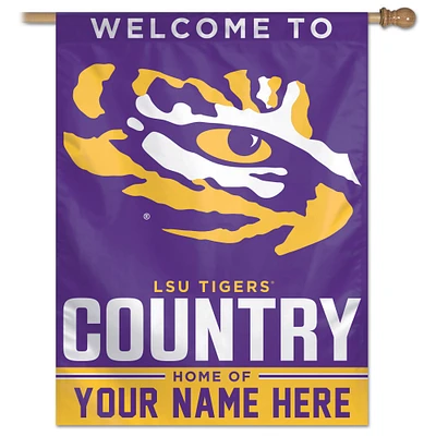 WinCraft LSU Tigers Personalized 27'' x 37'' Single-Sided Vertical Banner