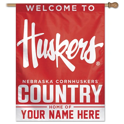 WinCraft Nebraska Huskers Personalized 27'' x 37'' Single-Sided Vertical Banner