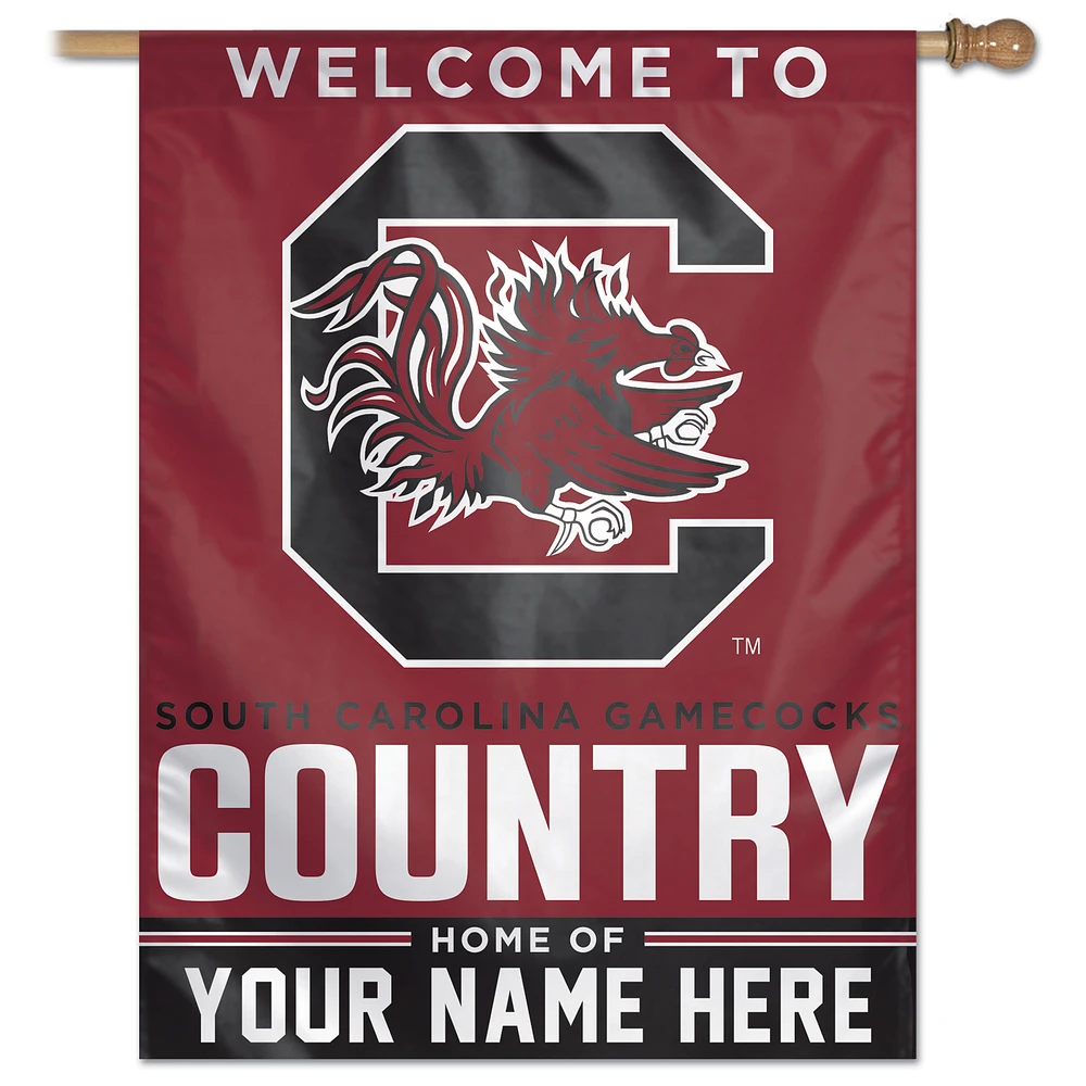 WinCraft South Carolina Gamecocks Personalized 27'' x 37'' Single-Sided Vertical Banner