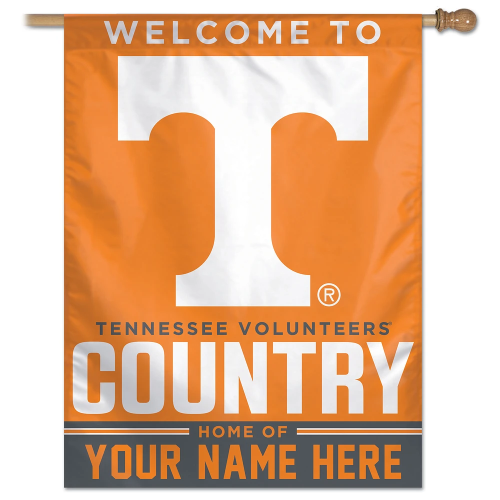WinCraft Tennessee Volunteers Personalized 27'' x 37'' Single-Sided Vertical Banner