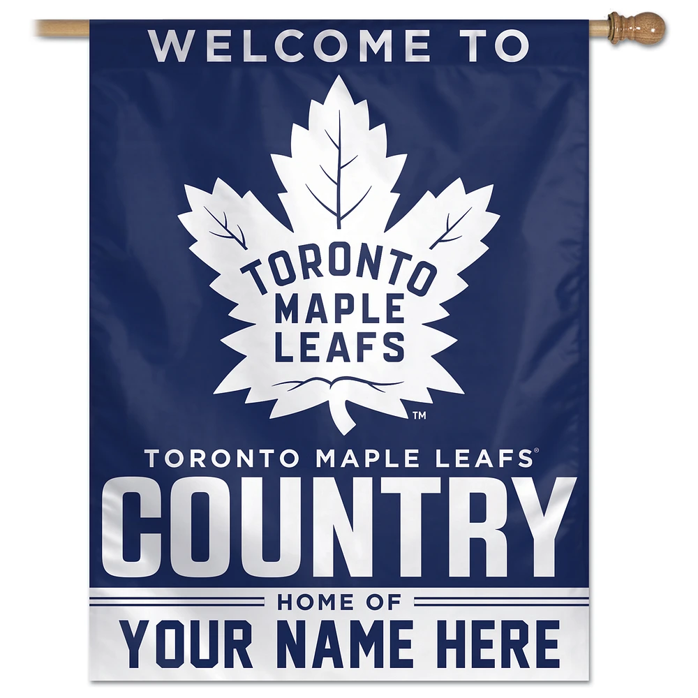 WinCraft Toronto Maple Leafs Personalized 27'' x 37'' Single-Sided Vertical Banner