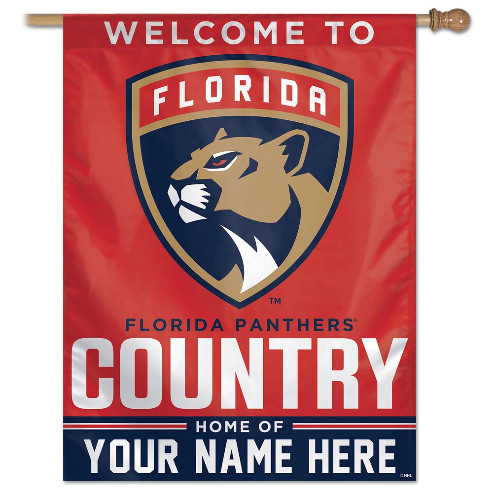 WinCraft Florida Panthers Personalized 27'' x 37'' Single-Sided Vertical Banner