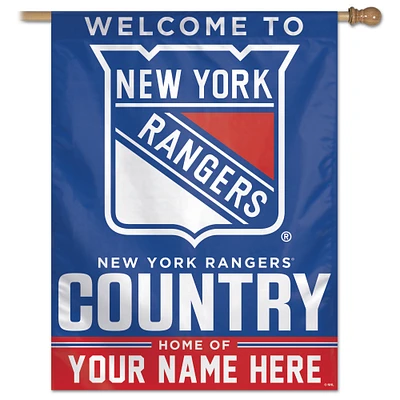 WinCraft New York Rangers Personalized 27'' x 37'' Single-Sided Vertical Banner
