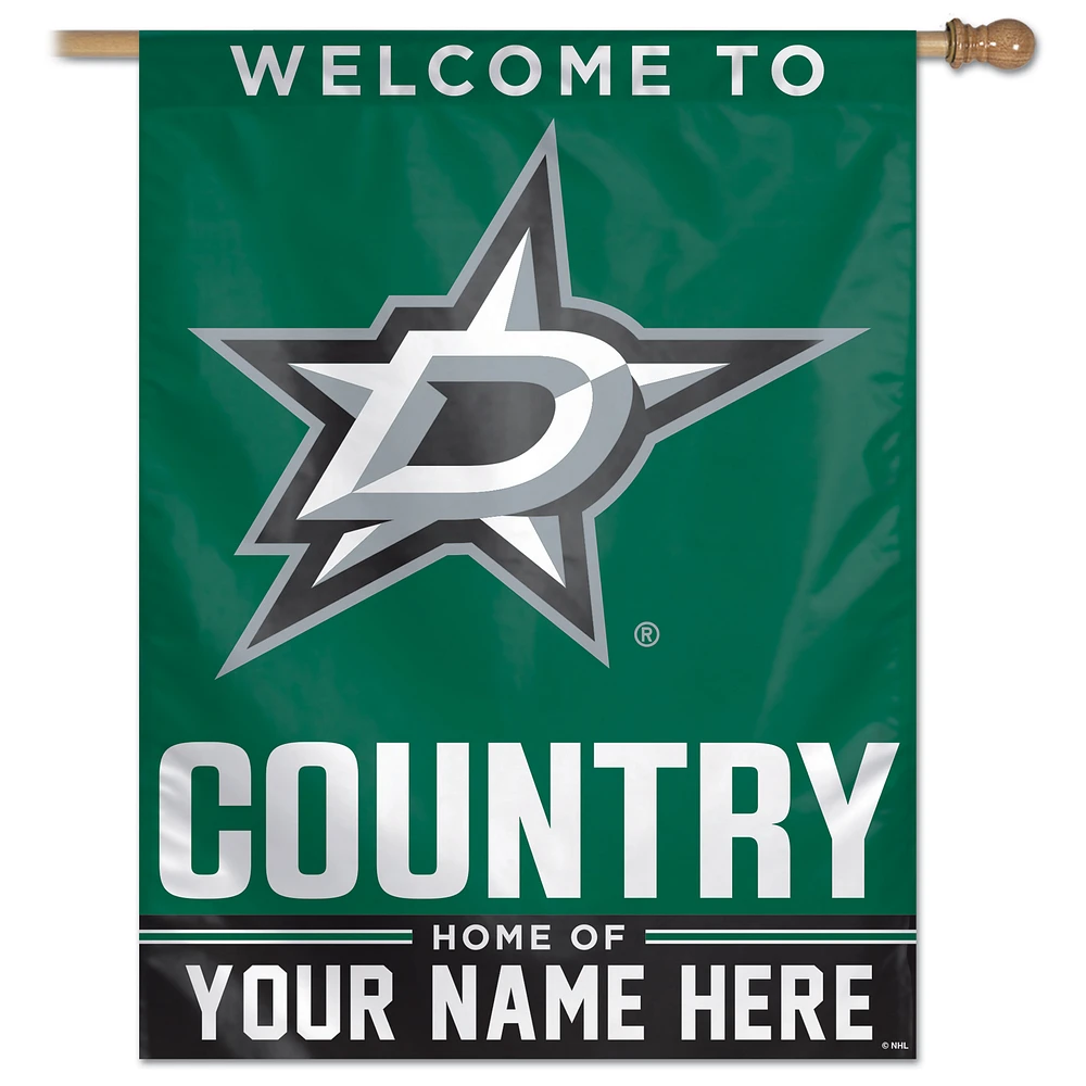 WinCraft Dallas Stars Personalized 27'' x 37'' Single-Sided Vertical Banner