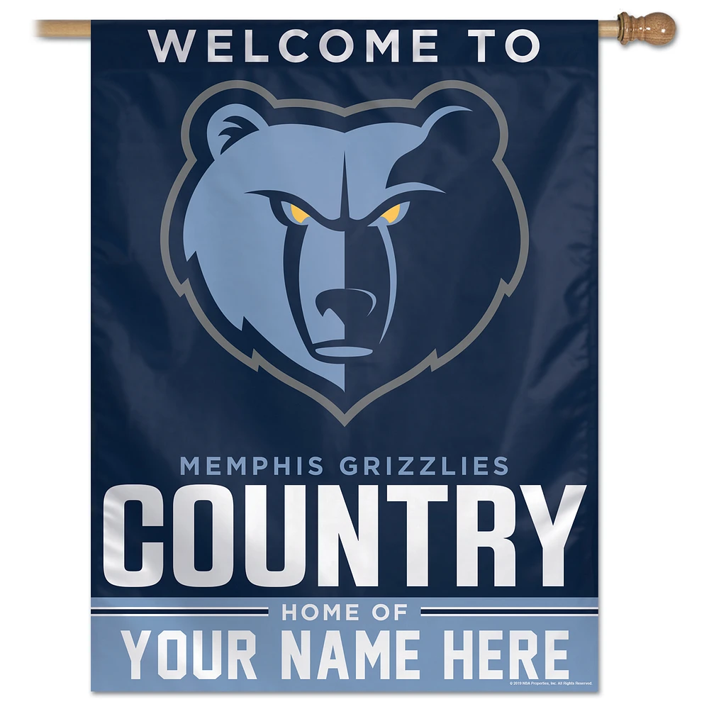 WinCraft Memphis Grizzlies Personalized 27'' x 37'' Single-Sided Vertical Banner